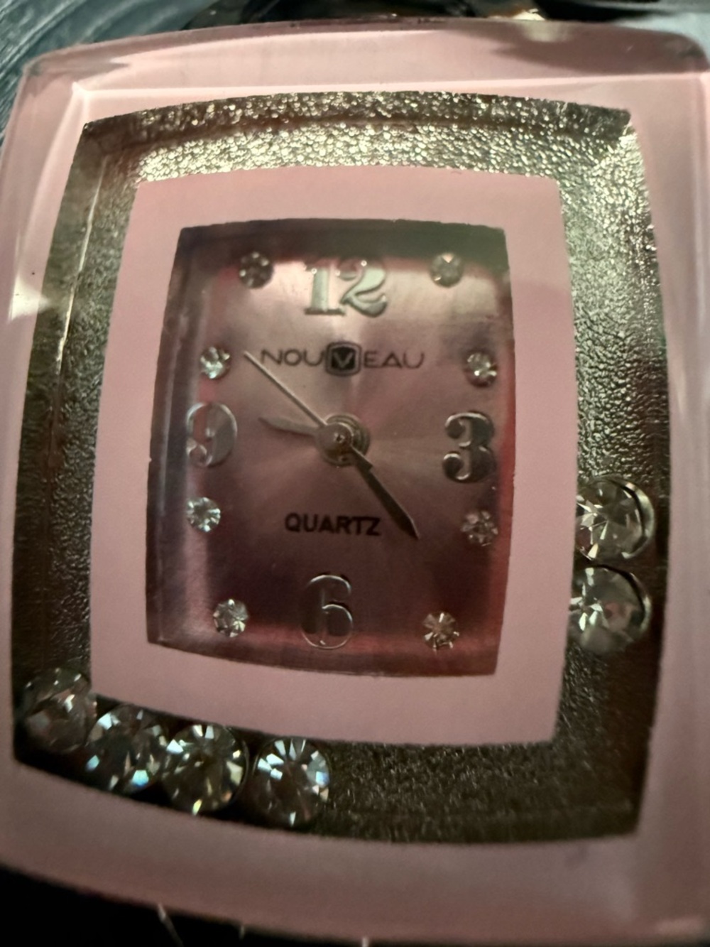 Pink Crystal Accent Women's Quartz Watch